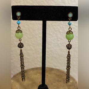 Liz Palacios Swarovski Crystal Tassel Earrings